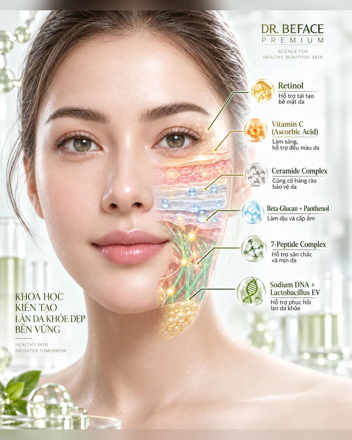Modelo de pele com ativos chave — PEPTIDE HYDRA-BARRIER TONER