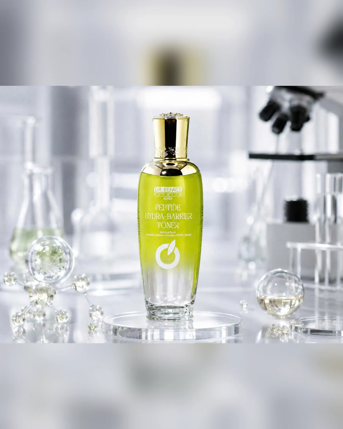 Apresentação de laboratório de frasco único — DR.BEFACE PREMIUM PEPTIDE HYDRA-BARRIER TONER