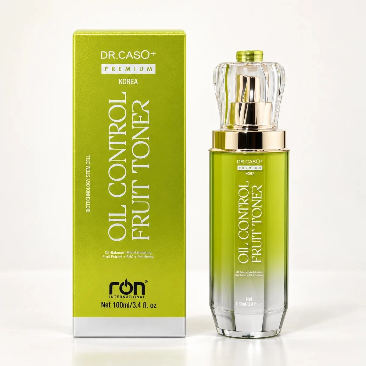 Hộp giấy và chai DR.CASO+ PREMIUM OIL CONTROL FRUIT TONER